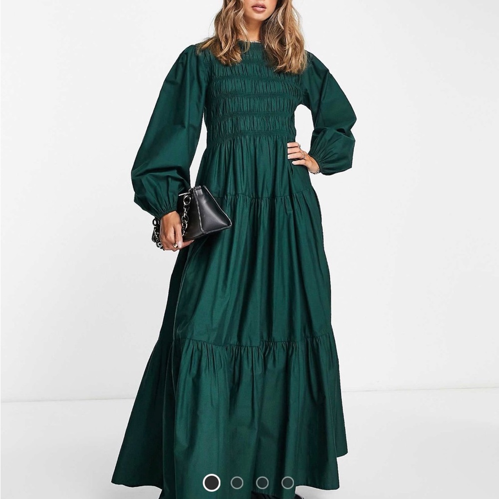 Green Maxi turned Midi Dress